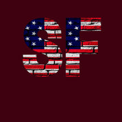 San Francisco US Flag Bricky Font Premium Unisex T-shirt