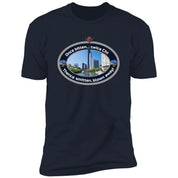 Chicago: "Once bitten, Thence smitten" Premium Unisex T-shirt