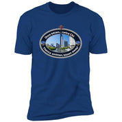 Chicago: "Once bitten, Thence smitten" Premium Unisex T-shirt