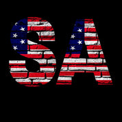 San Antonio US Flag Bricky Font Premium Unisex T-shirt