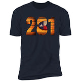 Houston 281 Vintage Wooden Font Premium Unisex T-shirt