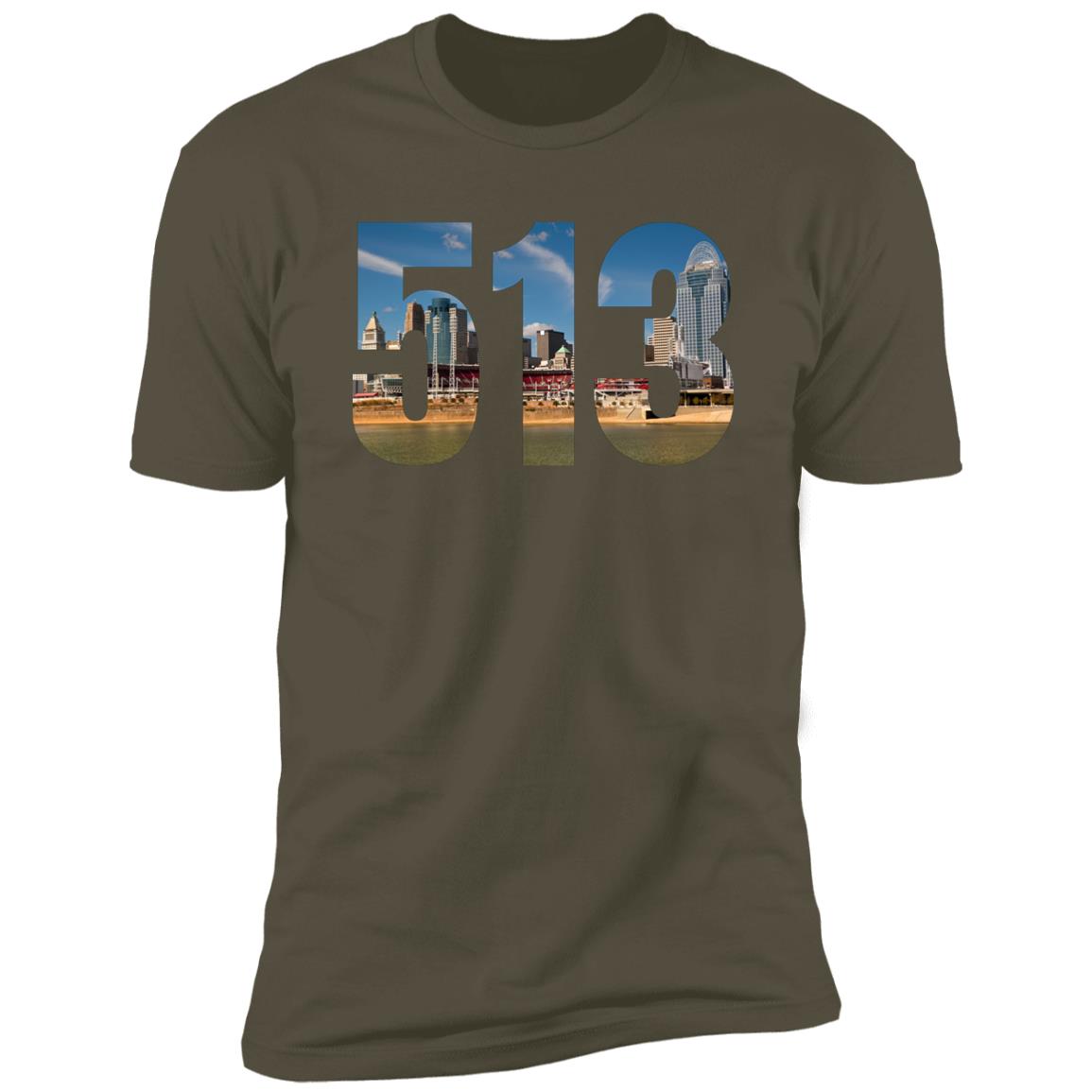 Cincinnati 513 Skyline Premium Unisex T-shirt