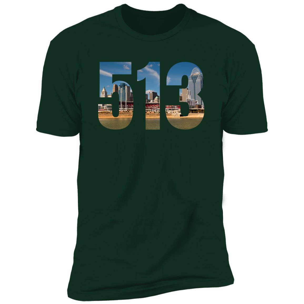 Cincinnati 513 Skyline Premium Unisex T-shirt