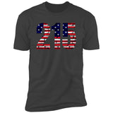 Philly  215 US Flag Bricky Font Premium Unisex T-shirt