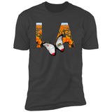 Los Angeles CA Poppy Flower Font Premium Unisex T-shirt