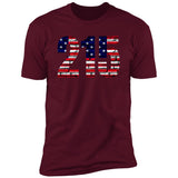 Philly  215 US Flag Bricky Font Premium Unisex T-shirt