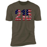 Philly  215 US Flag Bricky Font Premium Unisex T-shirt