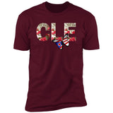 Cleveland "Red Carnation Font" Premium Unisex T-shirt