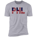 Philly US Flag Bricky Font Premium Unisex T-shirt