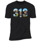 Detroit Skyline 313 Premium Unisex T-shirt