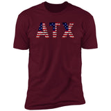 Austin US Flag Bricky Font Premium Unisex T-shirt