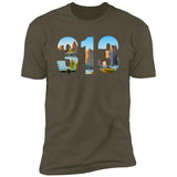 Detroit Skyline 313 Premium Unisex T-shirt