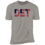 Detroit US Flag Bricky Font Premium Unisex T-shirt