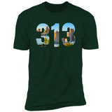 Detroit Skyline 313 Premium Unisex T-shirt