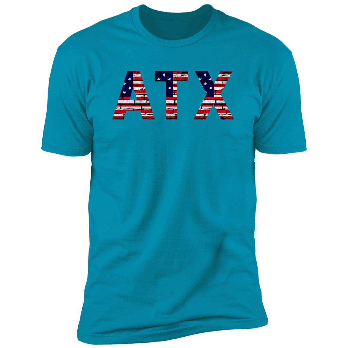 Austin US Flag Bricky Font Premium Unisex T-shirt