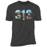 Detroit Skyline 313 Premium Unisex T-shirt