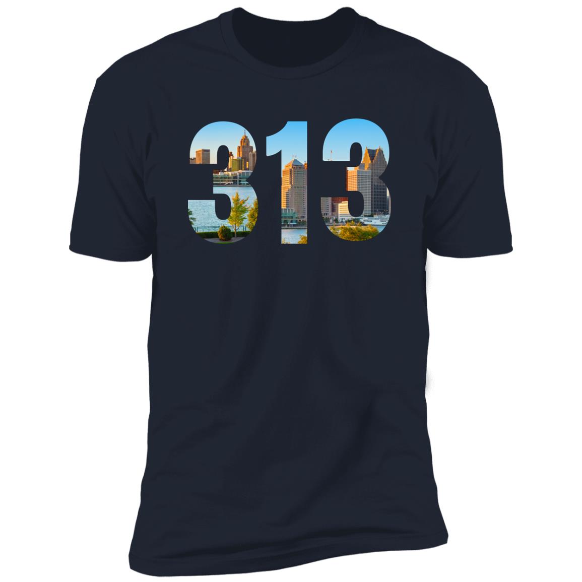 Detroit Skyline 313 Premium Unisex T-shirt