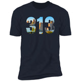 Detroit Skyline 313 Premium Unisex T-shirt