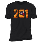 Houston 281 Vintage Wooden Font Premium Unisex T-shirt
