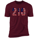 San Antonio 210 US Flag Bricky Font Premium Unisex T-shirt