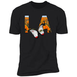 Los Angeles CA Poppy Flower Font Premium Unisex T-shirt
