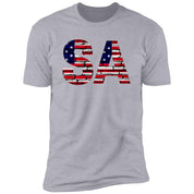 San Antonio US Flag Bricky Font Premium Unisex T-shirt