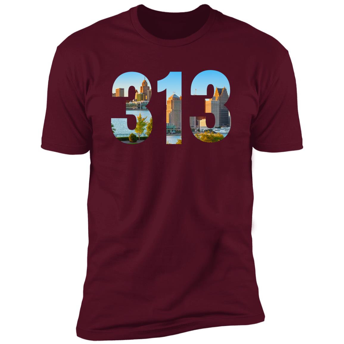 Detroit Skyline 313 Premium Unisex T-shirt