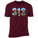 Detroit Skyline 313 Premium Unisex T-shirt