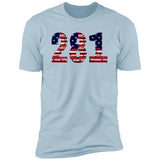 Houston 281 US Flag Bricky Font Premium Unisex T-shirt