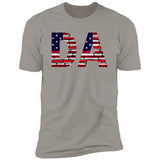 Dallas US Flag Bricky Font Premium Unisex T-shirt