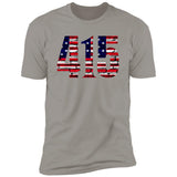 San Francisco 415 US Flag Bricky Font Premium Unisex T-shirt
