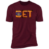 Detroit Vintage Wood Font Premium Unisex T-shirt